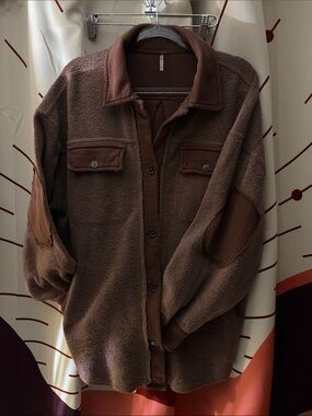 Free People Ruby Shacket in Ginger Snap NWT